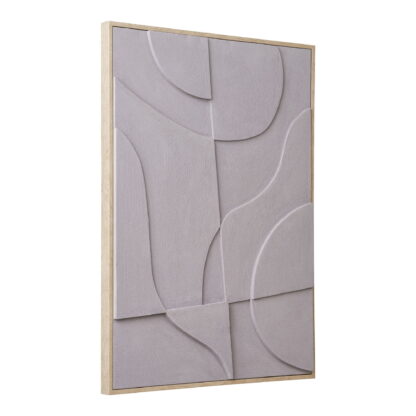 Madeline Relief-Wanddekoration – Relief-Wanddekoration, Leinwand, grau, Nr. 2 50 x 70 cm – Bild 2