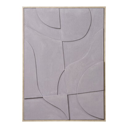 Madeline Relief-Wanddekoration – Relief-Wanddekoration, Leinwand, grau, Nr. 2 50 x 70 cm