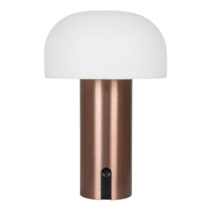 Soham LED-Lampe - Lampe, weiß/kupfer, wiederaufladbar,