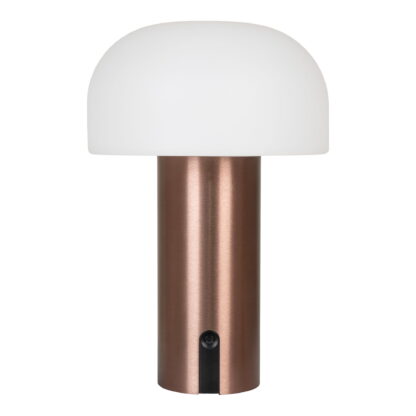 Soham LED-Lampe - Lampe, weiß/kupfer, wiederaufladbar,