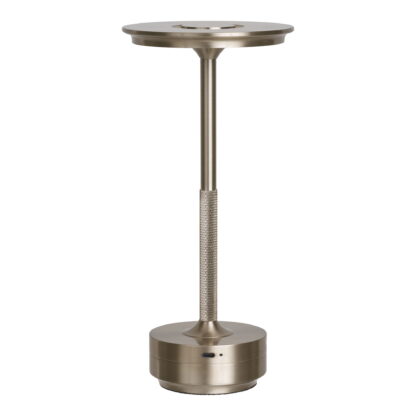 Lyneham LED Tischleuchte – Tischleuchte, wiederaufladbar, Silber – Bild 2