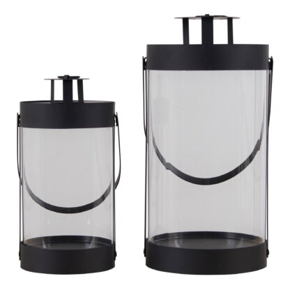 Bondi Lanterns - Laternen, Stahl/Glas, schwarz, 2er-Set – Bild 2