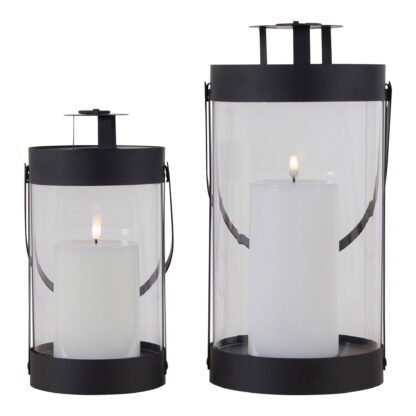 Bondi Lanterns - Laternen, Stahl/Glas, schwarz, 2er-Set – Bild 3