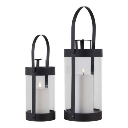 Bondi Lanterns - Laternen, Stahl/Glas, schwarz, 2er-Set – Bild 4