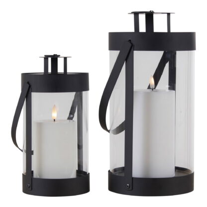 Bondi Lanterns - Laternen, Stahl/Glas, schwarz, 2er-Set