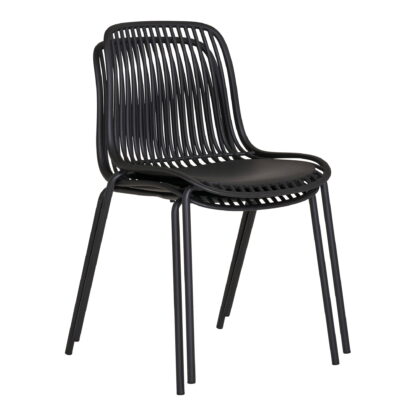 Branson Dining Chair - Esszimmerstuhl, Polypropylen, stapelbar, schwarz – Bild 6