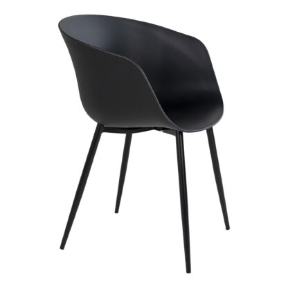 Roda Dining Chair – Esszimmerstuhl, schwarz mit schwarzen Beinen – Bild 3