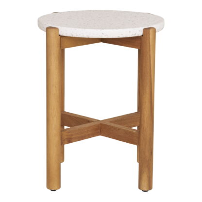 Terracina Beistelltisch – Beistelltisch, Akazie/Terrazzo, Natur ø37x46 cm – Bild 2