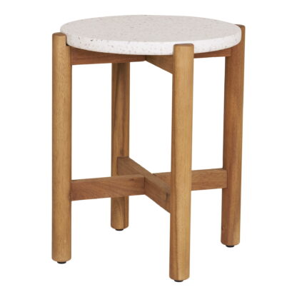 Terracina Beistelltisch – Beistelltisch, Akazie/Terrazzo, Natur ø37x46 cm – Bild 3