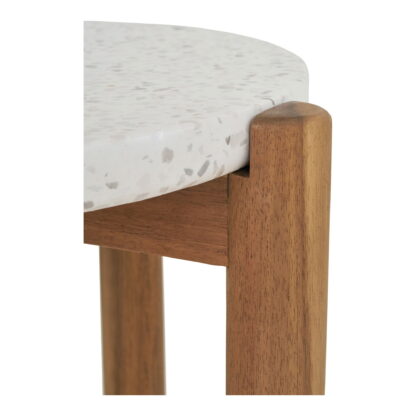 Terracina Beistelltisch – Beistelltisch, Akazie/Terrazzo, Natur ø37x46 cm – Bild 5