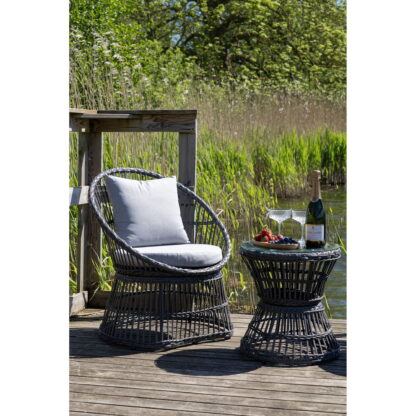 Natal Lounge Set - Lounge-Set, Rattan, grau, inkl. Kissen – Bild 2