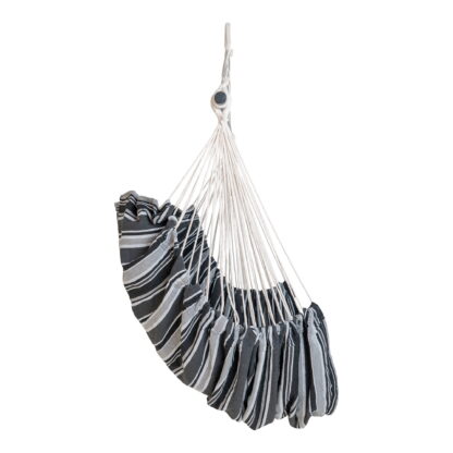 Lamia Hammock Chair – Hängemattenstuhl, Polyester/Baumwolle, Lärche, schwarz/grau/weiß – Bild 3