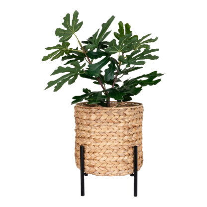 Antas Planter - Pflanzgefäß, Wasserhyazinthe, natur/schwarz, 26,5x26,5x29 cm – Bild 3