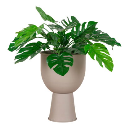 Amalfi Blumentopf - <p>Blumentopf, Stahl, beigegrau, ø19x27 cm</p> – Bild 2