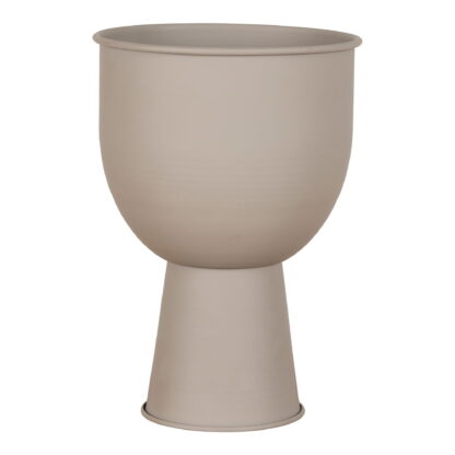 Amalfi Blumentopf - <p>Blumentopf, Stahl, beigegrau, ø19x27 cm</p>