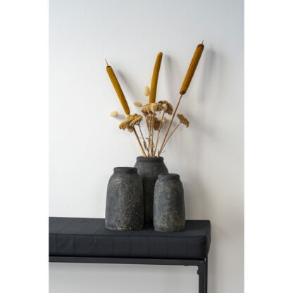 Velas Dekovasen – Dekovasen, Terrakotta, antik dunkelgrau, 3er-Set – Bild 6