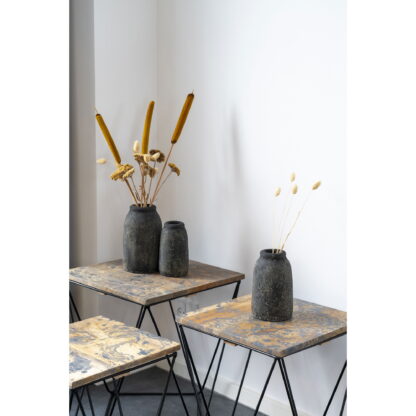 Velas Dekovasen – Dekovasen, Terrakotta, antik dunkelgrau, 3er-Set – Bild 8