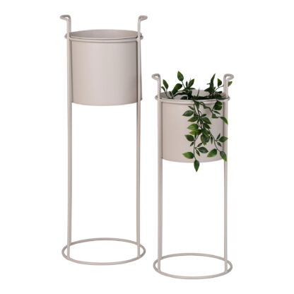 Rabo Flowerpot - Blumentopf, Stahl, Sand, 2er-Set – Bild 2