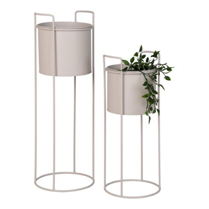 Rabo Flowerpot - Blumentopf, Stahl, Sand, 2er-Set – Bild 4
