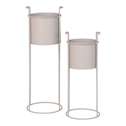 Rabo Flowerpot - Blumentopf, Stahl, Sand, 2er-Set